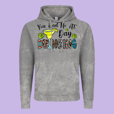 You Had Me At Day Drinkg Vintage Hoodie Designed By Cowhidedigitalart