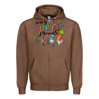 Chestnut Every Bunnys Favorite Kid Zipper Hoodie - RanaPortraitStore