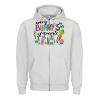 Dove Grey Every Bunnys Favorite Kid Zipper Hoodie - RanaPortraitStore