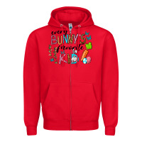 Red Every Bunnys Favorite Kid Zipper Hoodie - RanaPortraitStore