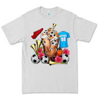 Dove Grey Soccer Cold Drink Frappe Premium Tee - FaDigitalArtStudio