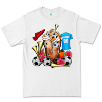 White Soccer Cold Drink Frappe Premium Tee - FaDigitalArtStudio