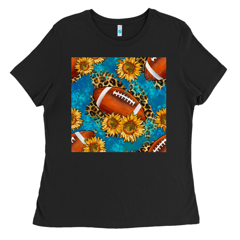 American Football With Leopard Ladies Tee by BundleAndBundleShop | Teevron