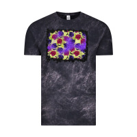 Cloud Black halloween bat and roses background Vintage Tee - BundleAndBundleShop