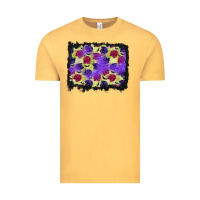 Vintage Mustard halloween bat and roses background Vintage Tee - BundleAndBundleShop