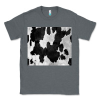 Charcoal Heather Black White Cowhide Tumbler Classic Tee - CowCowDesign