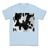 Dusty Blue Black White Cowhide Tumbler Classic Tee - CowCowDesign
