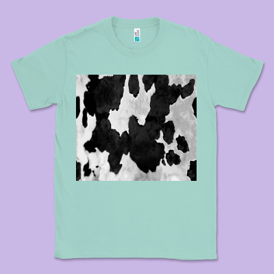 Black White Cowhide Tumbler Classic Tee Designed By Cowcowdesign