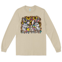 Mushroom Happy Easter Long Sleeve Tee - CowhideDigitalArt