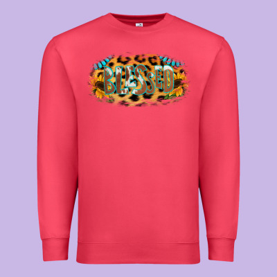 Blessed Sunflower Gemstone Premium Sweatshirt Designed By Ranaportraitstore