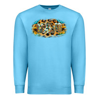 Ocean Blue Blessed Sunflower Gemstone Premium Sweatshirt - RanaPortraitStore