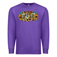 Purple Blessed Sunflower Gemstone Premium Sweatshirt - RanaPortraitStore