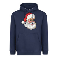 Navy Santa Claus Heavyweight Hoodie - RanaPortraitStore