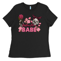 Valentine Babe Valentine's Day Skull Ladies Tee | Teevron