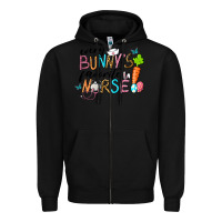 Black Every Bunnys Favorite Nurse Zipper Hoodie - RanaPortraitStore