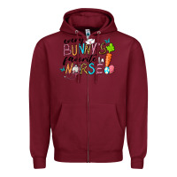 Burgundy Every Bunnys Favorite Nurse Zipper Hoodie - RanaPortraitStore