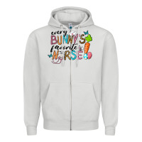 Dove Grey Every Bunnys Favorite Nurse Zipper Hoodie - RanaPortraitStore