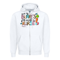 White Every Bunnys Favorite Nurse Zipper Hoodie - RanaPortraitStore