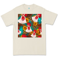 Bone western  chicken with sunflowers seamless pattern Premium Tee - FaDigitalArtStudio