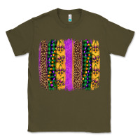 Army Green mardi gras fleur de lis and beads brush stroke Classic Tee - Artiststas