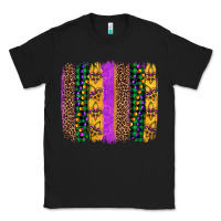 Black mardi gras fleur de lis and beads brush stroke Classic Tee - Artiststas