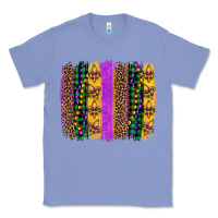 Colony Blue mardi gras fleur de lis and beads brush stroke Classic Tee - Artiststas