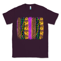 Plum mardi gras fleur de lis and beads brush stroke Classic Tee - Artiststas