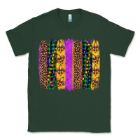 Sports Green mardi gras fleur de lis and beads brush stroke Classic Tee - Artiststas