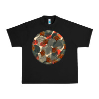 African Fabric Pattern Round Earrings 5 Urban Heavy Tee | Teevron