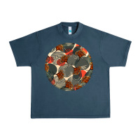 Midnight Navy african fabric pattern round earrings 5 Urban Heavy Tee - BundleAndBundleShop