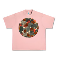 Salmon african fabric pattern round earrings 5 Urban Heavy Tee - BundleAndBundleShop