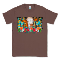 Chestnut Mom Cow Flowers Classic Tee - CowCowDesign