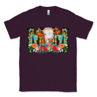 Plum Mom Cow Flowers Classic Tee - CowCowDesign