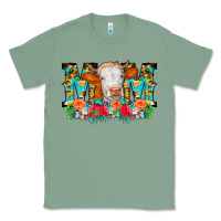 Sage Mom Cow Flowers Classic Tee - CowCowDesign