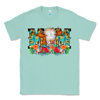 Seafoam Mom Cow Flowers Classic Tee - CowCowDesign