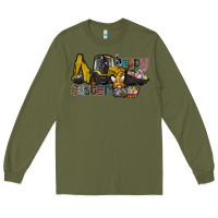 Army Green Happy Easter Long Sleeve Tee - CowhideDigitalArt