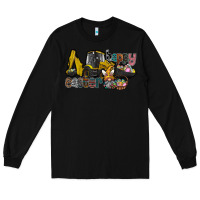Black Happy Easter Long Sleeve Tee - CowhideDigitalArt