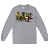 Heather Grey Happy Easter Long Sleeve Tee - CowhideDigitalArt