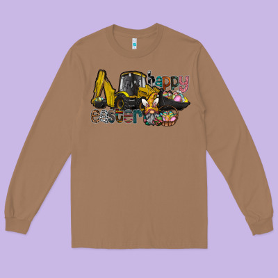 Happy Easter Long Sleeve Tee Designed By Cowhidedigitalart