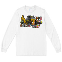 White Happy Easter Long Sleeve Tee - CowhideDigitalArt