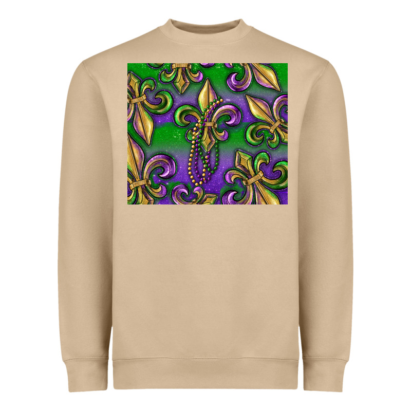 Mardi Gras Fleur De Lis Heavyweight Sweatshirt by RanaPortraitStore | Teevron