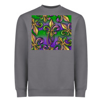 Storm Mardi Gras Fleur De Lis Heavyweight Sweatshirt - RanaPortraitStore