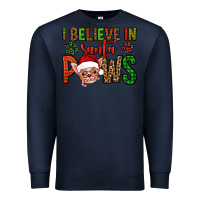 Navy i believe in santa paws chihuahuha Premium Sweatshirt - Jasminsmagicworld