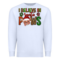White i believe in santa paws chihuahuha Premium Sweatshirt - Jasminsmagicworld