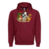 Burgundy Fall baby cow Zipper Hoodie - RanaPortraitStore