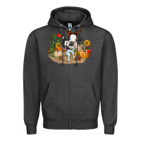Charcoal Heather Fall baby cow Zipper Hoodie - RanaPortraitStore