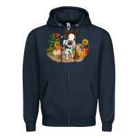 Navy Fall baby cow Zipper Hoodie - RanaPortraitStore