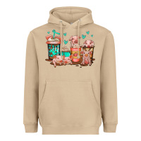 Mushroom cute pigs coffee Heavyweight Hoodie - Jasminsmagicworld