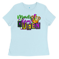 Baby Blue mardi gras queen Ladies Tee - FaDigitalArtStudio
