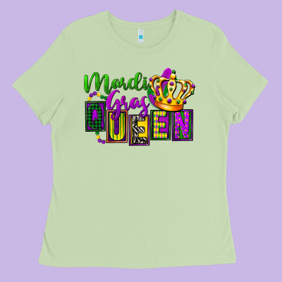 Mardi Gras Queen Ladies Tee Designed By Fadigitalartstudio